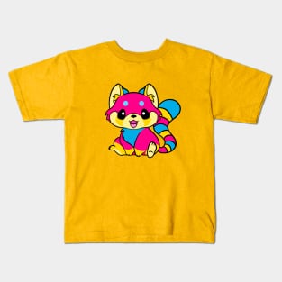 Pansexual Pride Red Panda Kids T-Shirt